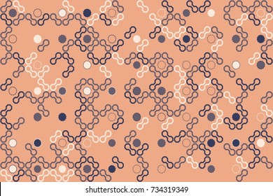 Geometric abstract seamless pattern of colored shapes