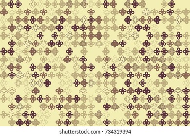 Geometric abstract seamless pattern of colored shapes