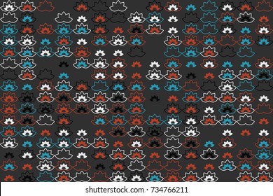 Geometric abstract seamless pattern of colored shapes
