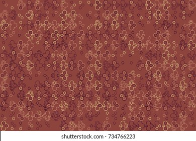 Geometric abstract seamless pattern of colored shapes