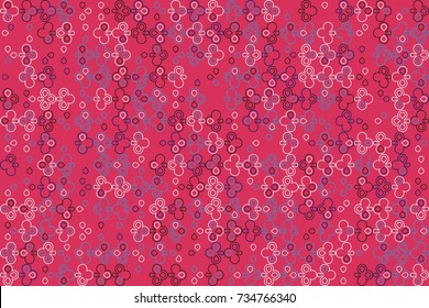 Geometric abstract seamless pattern of colored shapes
