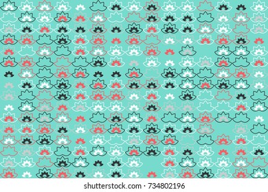 Geometric abstract seamless pattern of colored shapes