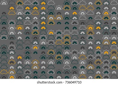 Geometric abstract seamless pattern of colored shapes