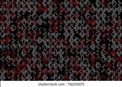 Geometric abstract seamless pattern of colored shapes