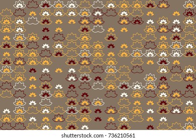 Geometric abstract seamless pattern of colored shapes