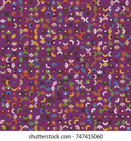 Geometric abstract seamless pattern of colored shapes