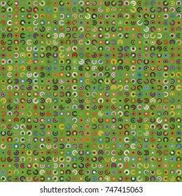 Geometric abstract seamless pattern of colored shapes