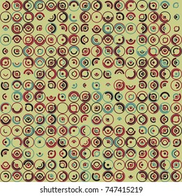 Geometric abstract seamless pattern of colored shapes