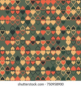 Geometric abstract seamless pattern of colored shapes