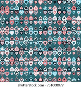 Geometric abstract seamless pattern of colored shapes