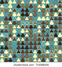 Geometric abstract seamless pattern of colored shapes