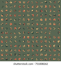 Geometric abstract seamless pattern of colored shapes