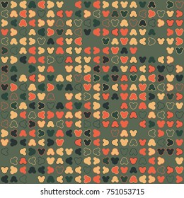 Geometric abstract seamless pattern of colored shapes