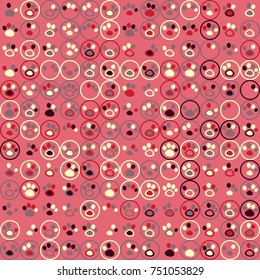 Geometric abstract seamless pattern of colored shapes