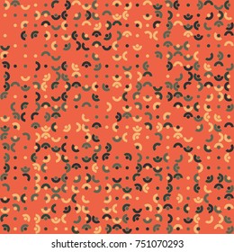 Geometric abstract seamless pattern of colored shapes