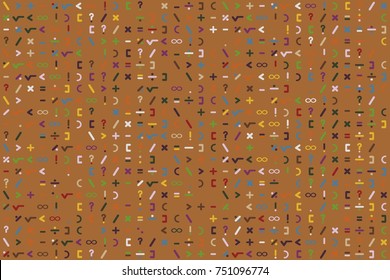 Geometric abstract seamless pattern of colored shapes