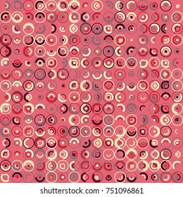 Geometric abstract seamless pattern of colored shapes