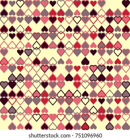 Geometric abstract seamless pattern of colored shapes