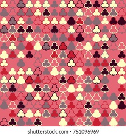 Geometric abstract seamless pattern of colored shapes