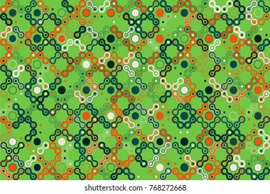 Geometric abstract seamless pattern of colored shapes