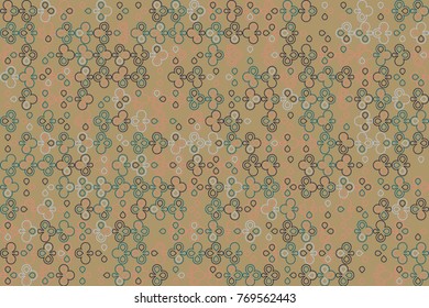 Geometric abstract seamless pattern of colored shapes