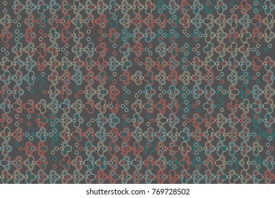 Geometric abstract seamless pattern of colored shapes