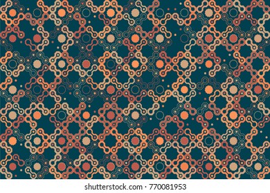 Geometric abstract seamless pattern of colored shapes