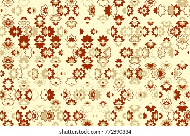 Geometric abstract seamless pattern of colored shapes