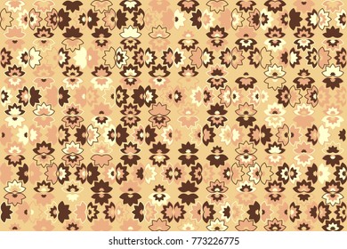 Geometric abstract seamless pattern of colored shapes