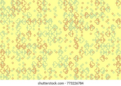 Geometric abstract seamless pattern of colored shapes