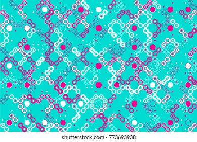 Geometric abstract seamless pattern of colored shapes