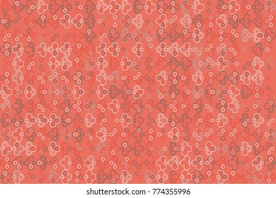 Geometric abstract seamless pattern of colored shapes