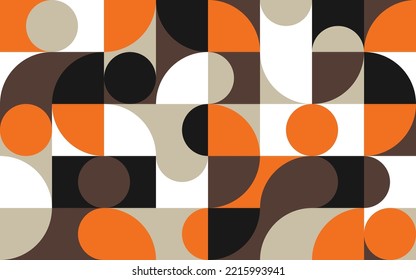 Geometrisches abstraktes, nahtloses Muster mit bunten, abgerundeten Fliesen und endloser Zierstruktur. Moderner Vektorhintergrund.