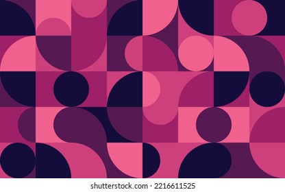Patrón abstracto geométrico sin fisuras con baldosas redondeadas de colores y una textura ornamenta inacabable. Fondo vectorial moderno.