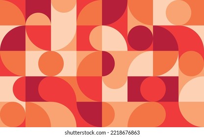 Patrón abstracto geométrico sin fisuras con baldosas redondeadas de colores y una textura ornamenta inacabable. Fondo vectorial moderno.