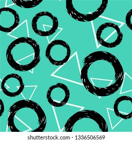 Geometric abstract seamless pattern for decorative design. Fabric design.