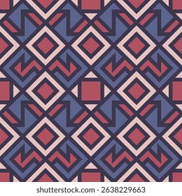 Geometric Abstract Seamless Pattern with Diamond Shape for Interior and Fashion Design