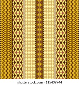 Geometric abstract seamless pattern in ethnic style