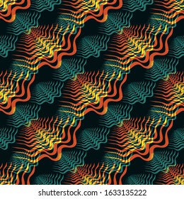geometric abstract seamless pattern in ethnic style graffiti style in beautiful bright color for your design
