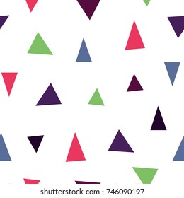 Geometric abstract seamless pattern in a flat style. Cover with a minimal design for printing. Multicolored background  for your holiday.