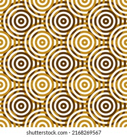 Geometric abstract seamless pattern with golden circles. Pattern for fashion, wallpaper, paper. Vector illustration