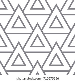 Geometric abstract seamless pattern. Gray background for textile or paper. Vector illustration