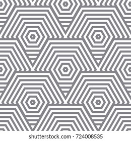 Geometric abstract seamless pattern. Gray background for textile or paper. Vector illustration
