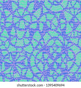 Geometric abstract seamless pattern.  Kaleidoscope illustration with embroidery illusion. Weaving texture. Lace background for textile, fabric, wrapping, carpet, wallpaper, postcard.