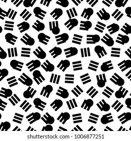 Geometric abstract seamless pattern. Linear motif background. Monochrome decoration design