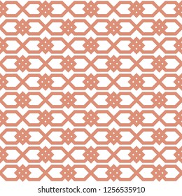Geometric abstract seamless pattern. Linear motif background. Monochrome decoration design