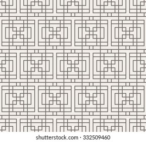 Geometric abstract seamless pattern. Linear motif background. Monochrome decoration design