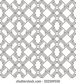 Geometric abstract seamless pattern. Linear motif background. Monochrome decoration design