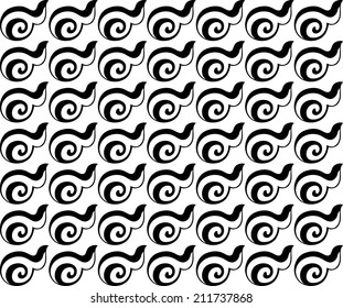 Geometric abstract seamless pattern motif background. Colorful shapes of spirals and circles. Square composition