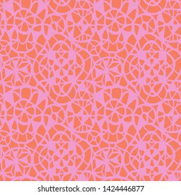 Geometric abstract seamless pattern.  Multicolored stained glass window illustration. Kaleidoscope background for textile, fabric, wrapping, carpet,  wallpaper, postcard.